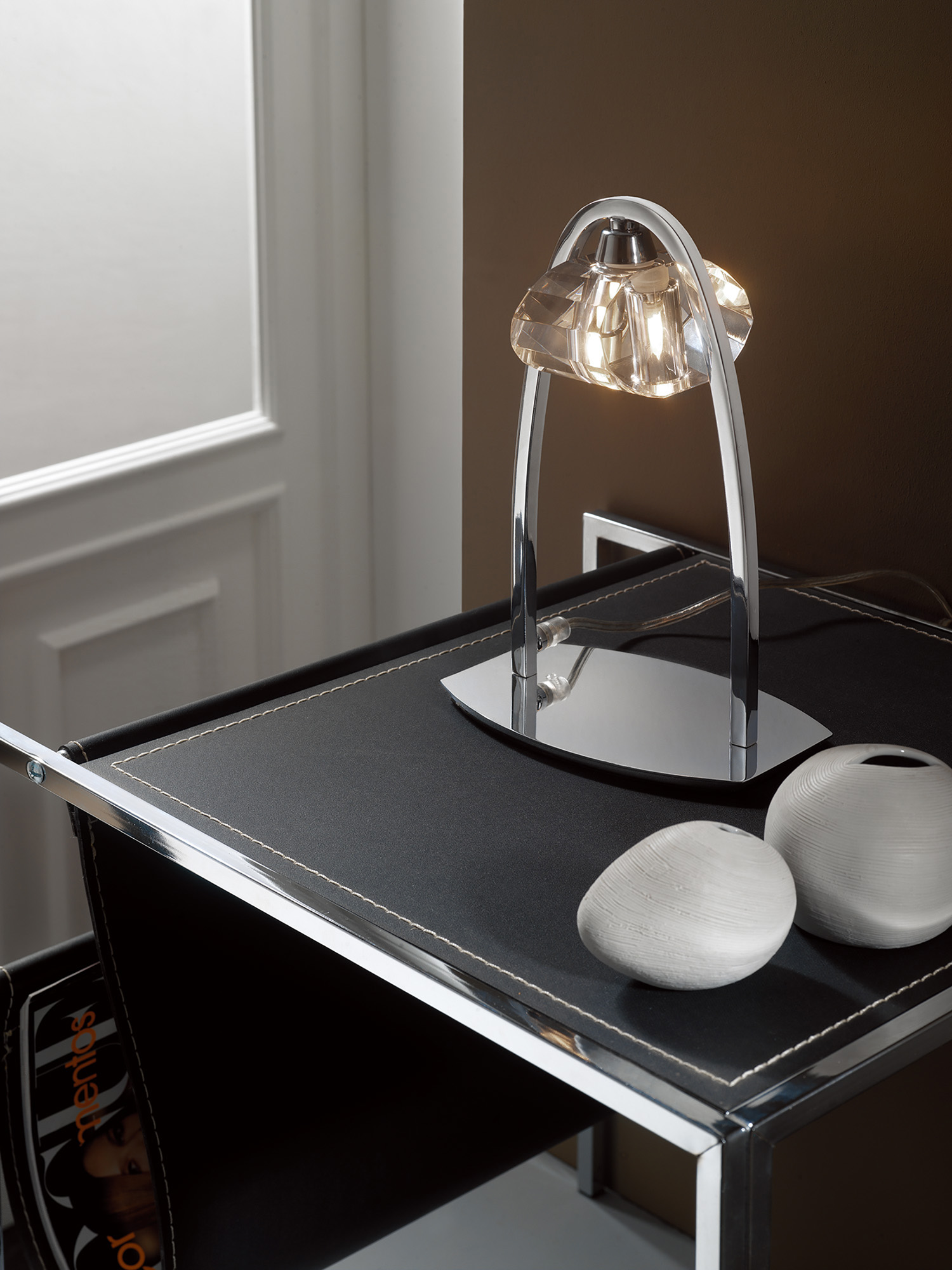 Alfa Polished Chrome Table Lamps Mantra Contemporary Table Lamps Alfa Polished Chrome Table Lamps Mantra Contemporary Table Lamps